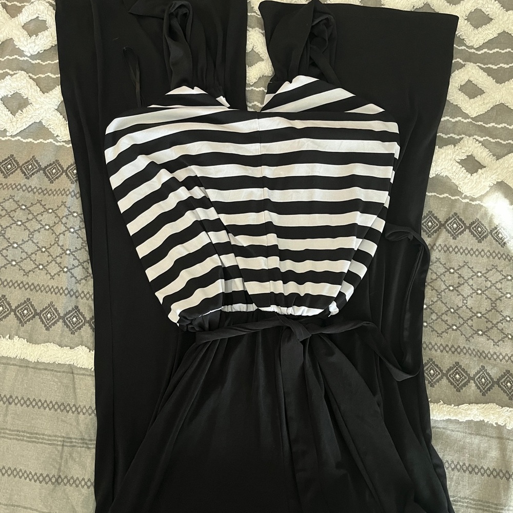 Womens Cynthia Rowley Black and White Jumpsuit